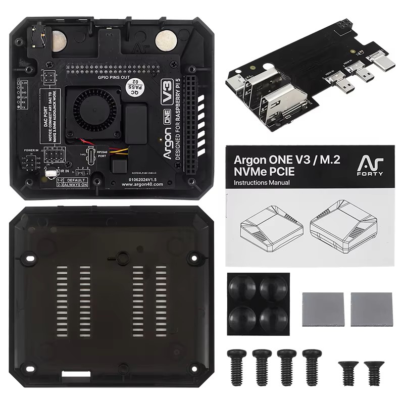 Argon One V3 M.2 Nvme Case - Металлический корпус Argon ONE V3 для