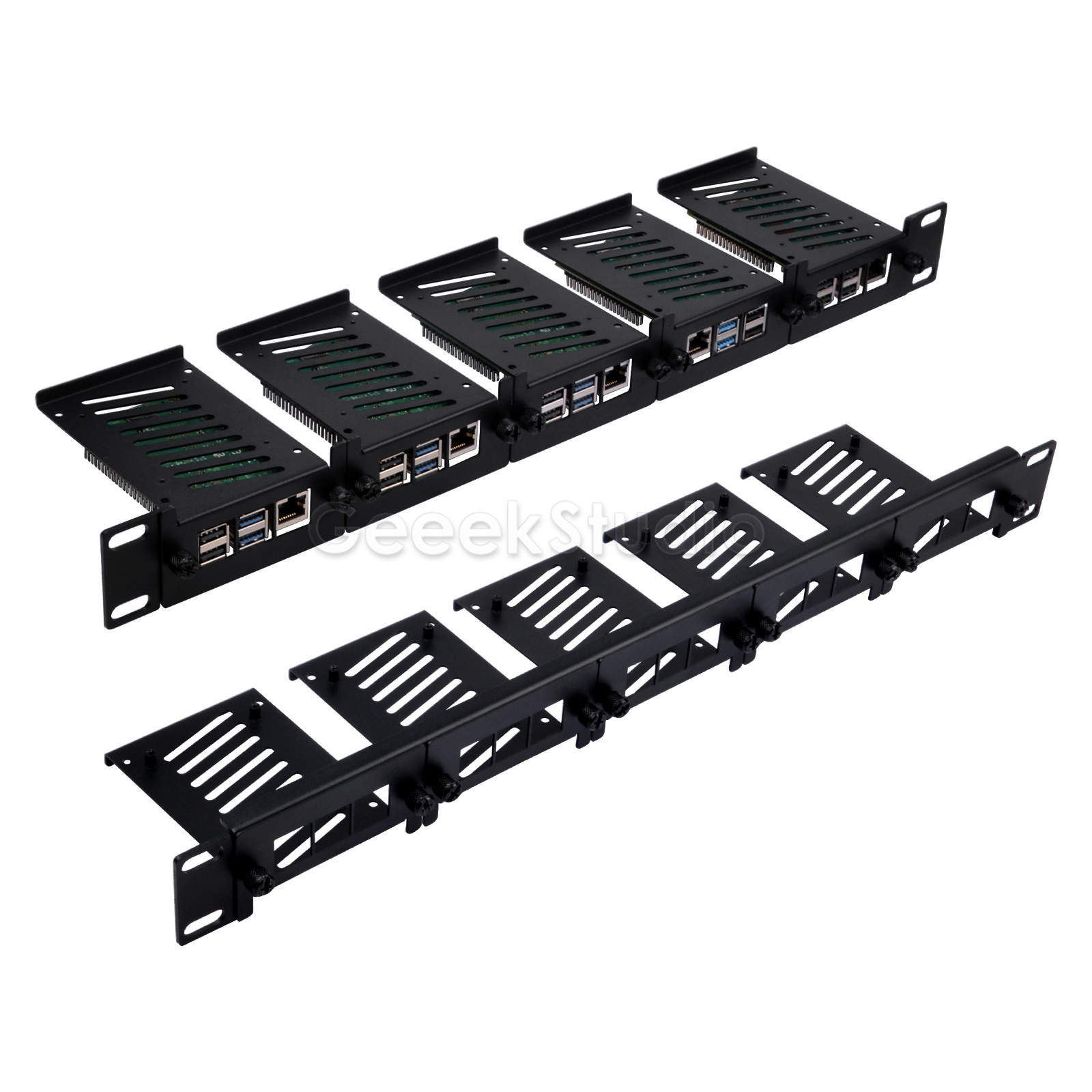 Крепление в стойку 1U для Rasp – обзор и цена Raspberry Pi Rackmount 1U 19 Inch